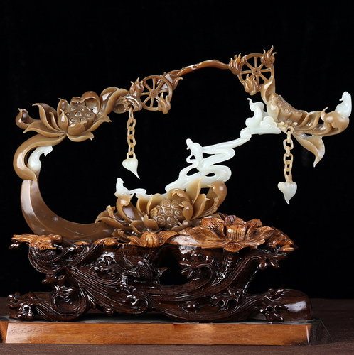 Natural jade carving nephrite collectibles Chinese Kunlun jade