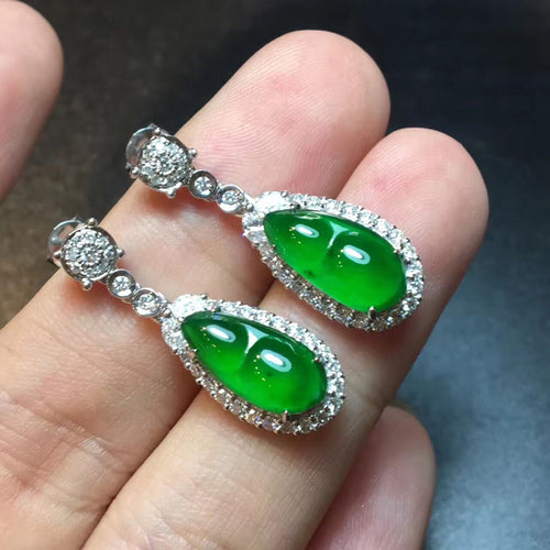 Natural Jade Earrings Jadeite Earrings