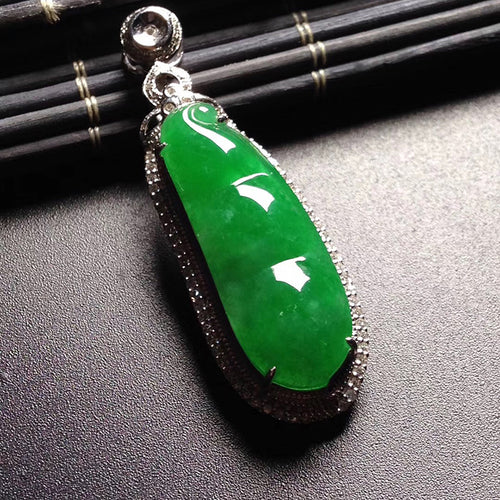 Natural Jade Pendant Jadeite Gold Pendant