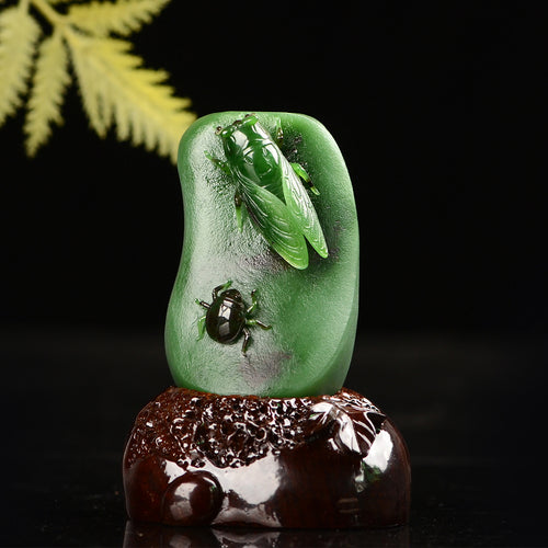 Natural jade carving nephrite collectibles Russia Siberian jade