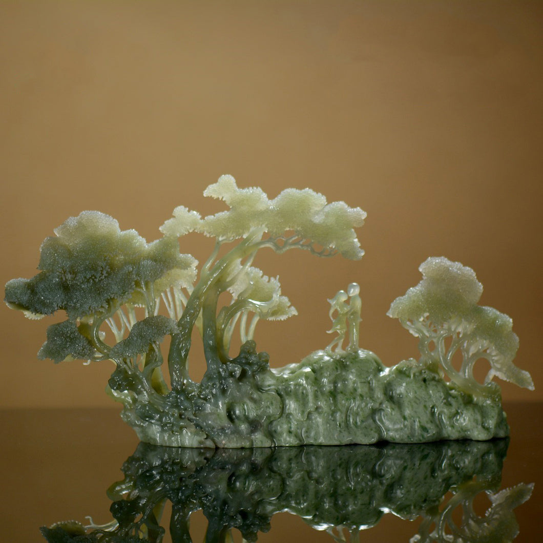 Natural jade carving nephrite collectibles Chinese Kunlun jade