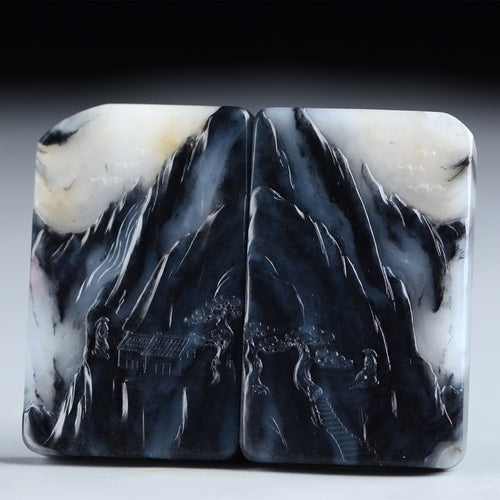 Natural jade carving nephrite collectibles Chinese Kunlun jade