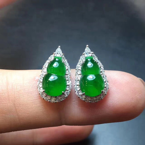 Natural Jade Earrings Jadeite Earrings