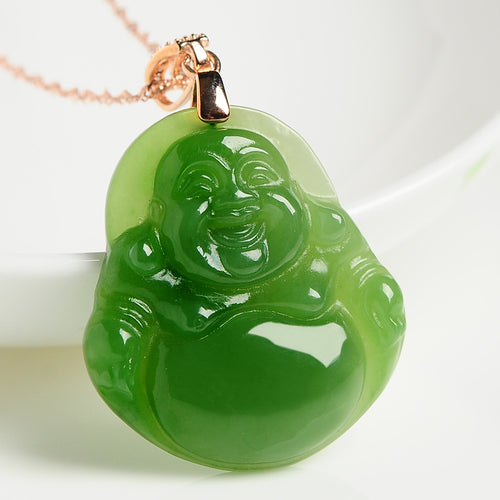 Natural Jade Pendant Nephrite Buddha Pendant