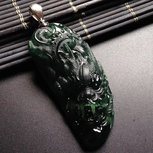 Natural Jade Pendant Jadeite Dragon Pendant