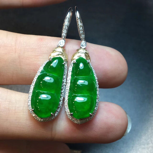 Natural Jade Earrings Jadeite Earrings
