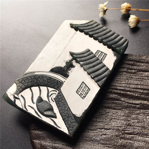 Natural jade jadeite carving collectibles Chinese countryside