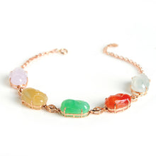 Natural jade bracelet jadeite gold rabbit bracelet