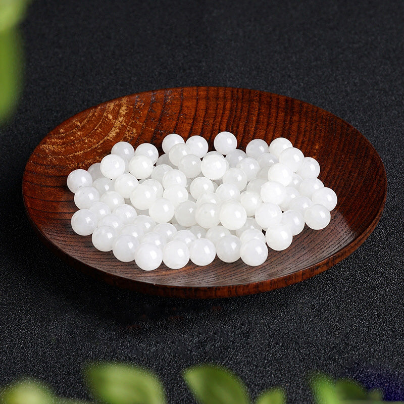 Natural Jade Beads White Nephrite Bead