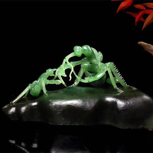 Natural jade carving Siberian nephrite jade collectibles