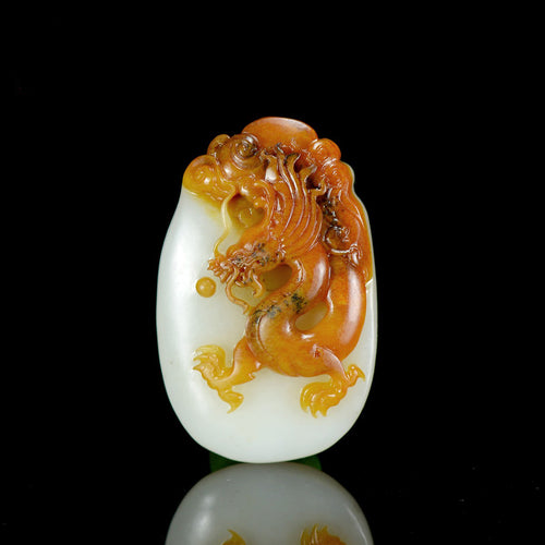Natural jade carving nephrite collectibles Chinese Hetian jade