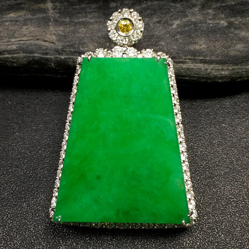 Natural Jade Pendant Jadeite Gold Pendant