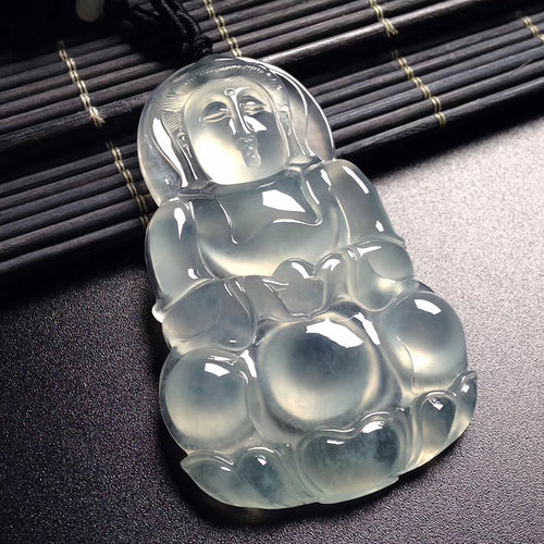 Natural Jade Pendant Jadeite Guan Yin Pendant