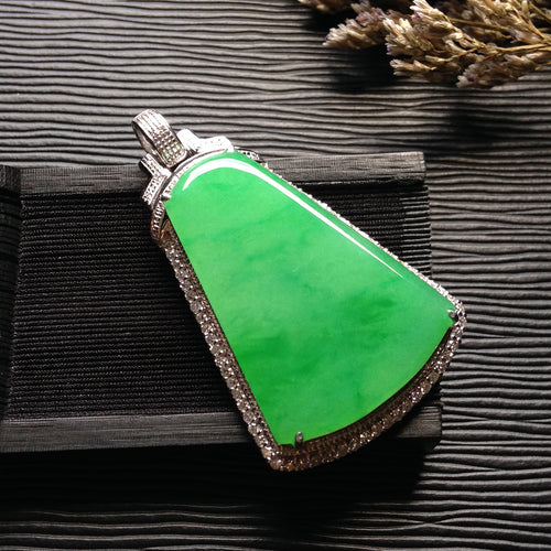 Natural Jade Pendant Jadeite Gold Pendant