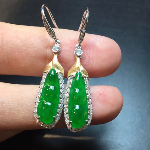 Natural Jade Earrings Jadeite Earrings