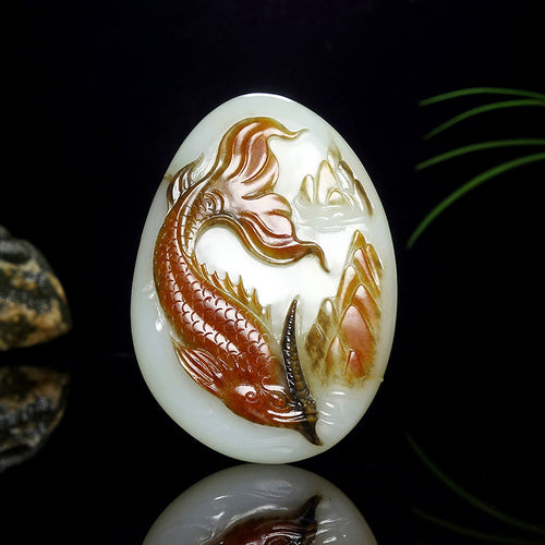 Natural jade carving Chinese Hetian nephrite collectibles
