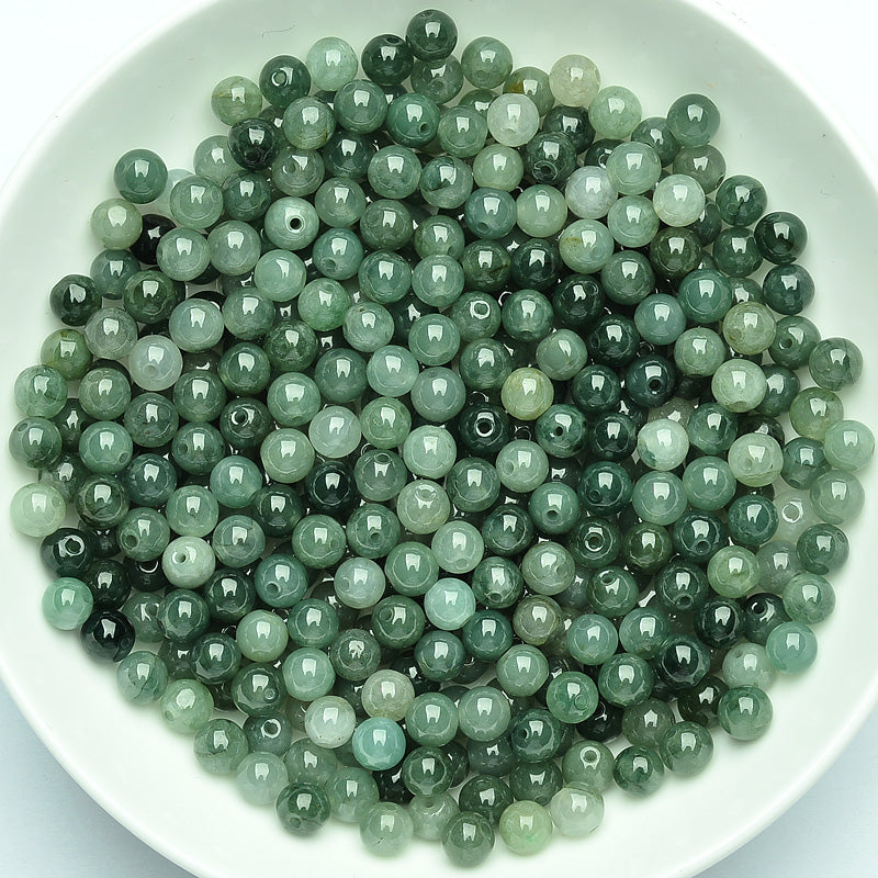 Diameter 5mm-6mm Natural Jade Beads Jadeite Grey Green Bead WBD10 – Jade  Nature