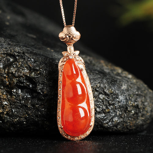 Natural jade pendant jadeite gold pendant necklace