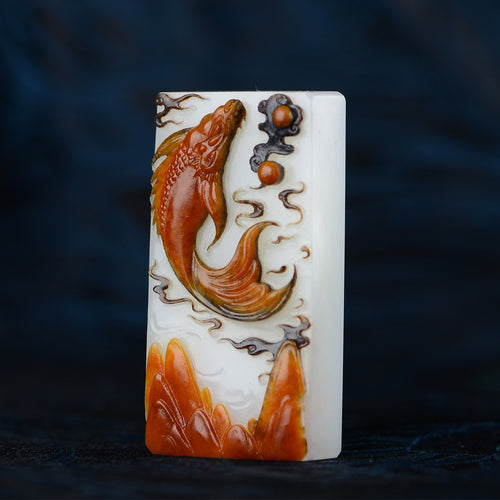 Natural jade carving nephrite collectibles Chinese Hetian jade