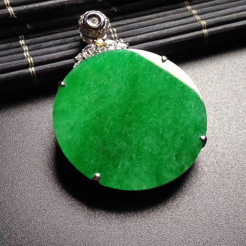 Natural Jade Pendant Jadeite Gold Pendant