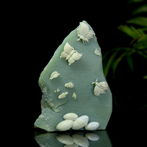 Natural jade carving nephrite collectibles Chinese Kunlun jade