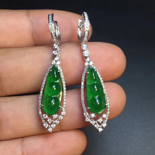 Natural Jade Earrings Jadeite Earrings