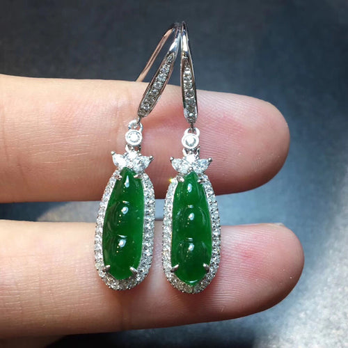 Natural Jade Earrings Jadeite Earrings