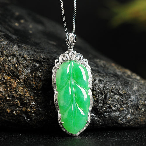 Natural jade pendant jadeite gold pendant