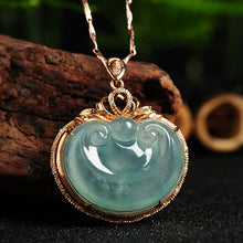 Natural jade pendant jadeite gold pendant