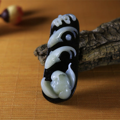 Natural jade carving nephrite collectibles Chinese Hetian jade