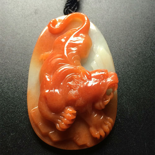 Natural jade jadeite carving collectibles tiger