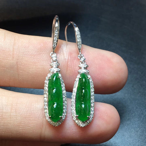 Natural Jade Earrings Jadeite Earrings