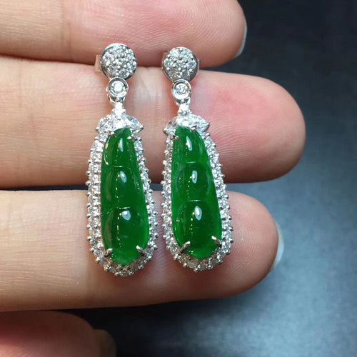 Natural Jade Earrings Jadeite Earrings