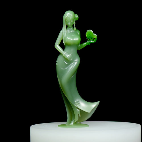 Natural jade carving nephrite collectibles Russia Siberian jade