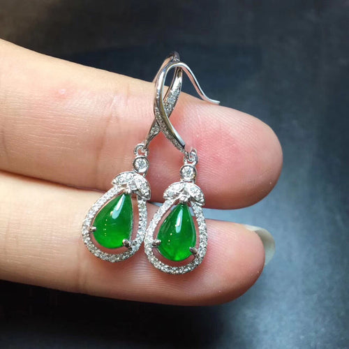 Natural Jade Earrings Jadeite Earrings