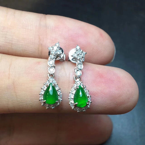 Natural Jade Earrings Jadeite Earrings