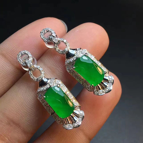 Natural Jade Earrings Jadeite Earrings