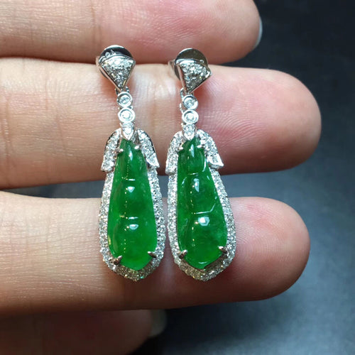 Natural Jade Earrings Jadeite Earrings