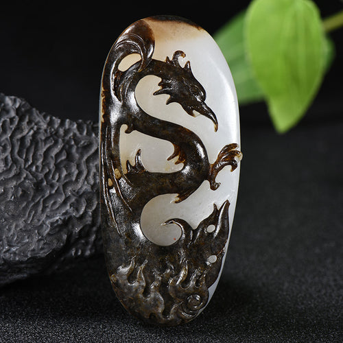 Natural jade carving nephrite collectibles Chinese Hetian jade