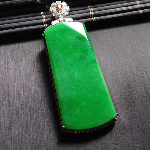 Natural Jade Pendant Jadeite Gold Pendant