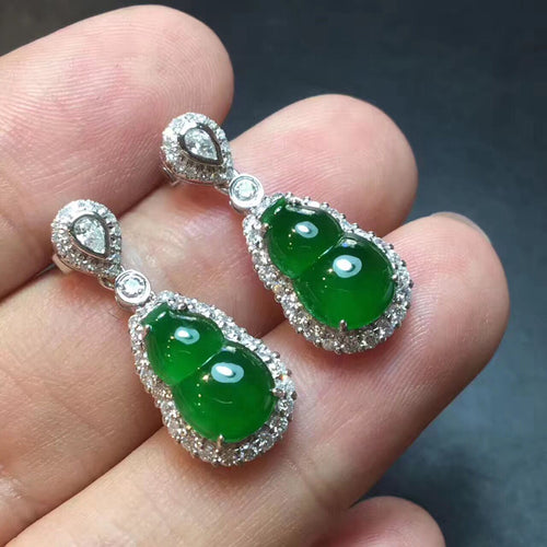 Natural Jade Earrings Jadeite Earrings