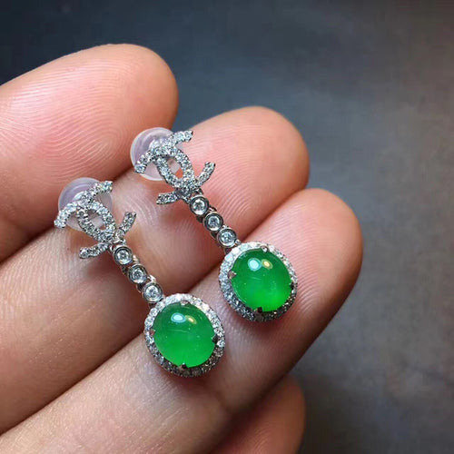 Natural Jade Earrings Jadeite Earrings