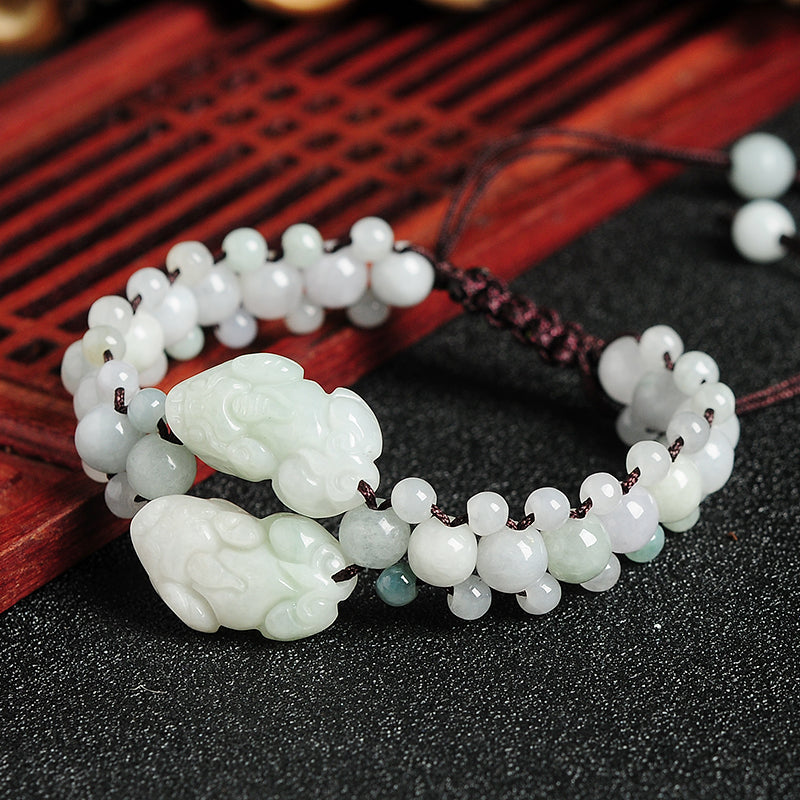 Natural jade jadeite PiXiu bracelet wholesale