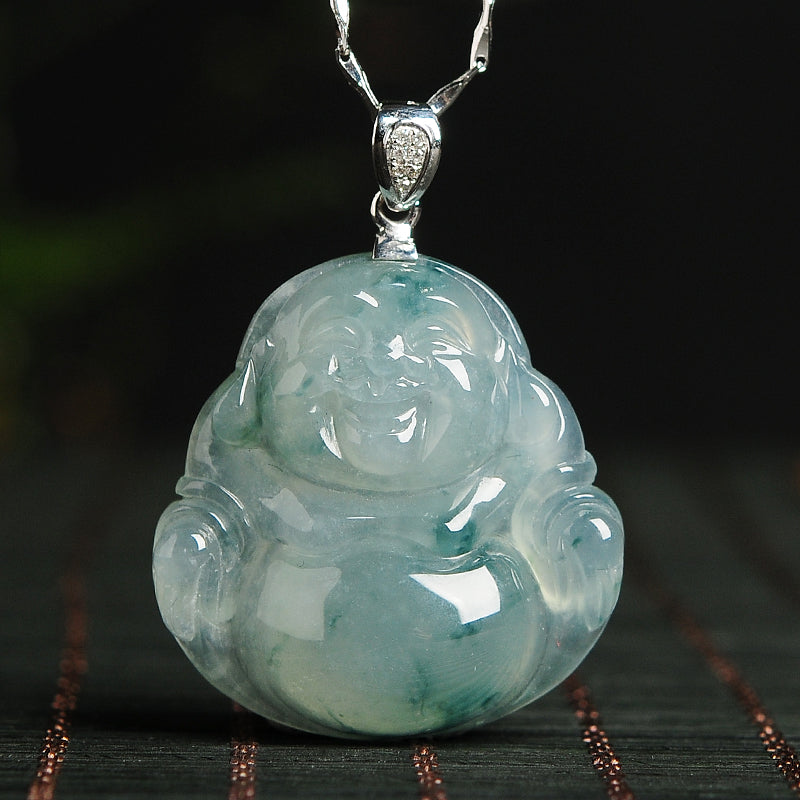 Natural jade pendant jadeite Buddha pendant necklace