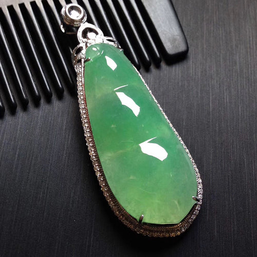 Natural Jade Pendant Jadeite Gold Pendant