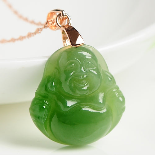 Natural Jade Pendant Nephrite Buddha Pendant