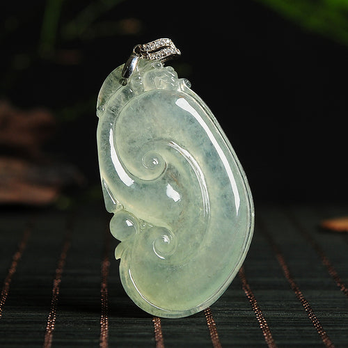 Natural jade pendant Ruyi jadeite jade pendant necklace