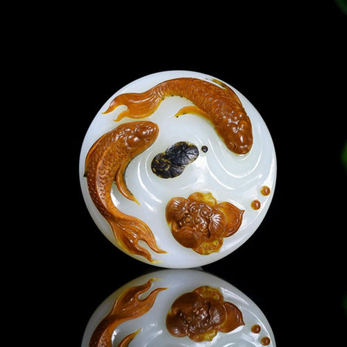 Natural jade carving nephrite collectibles Chinese Hetian jade