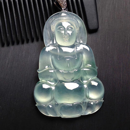 Natural Jade Pendant Jadeite Guan Yin Pendant