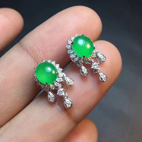 Natural Jade Earrings Jadeite Earrings